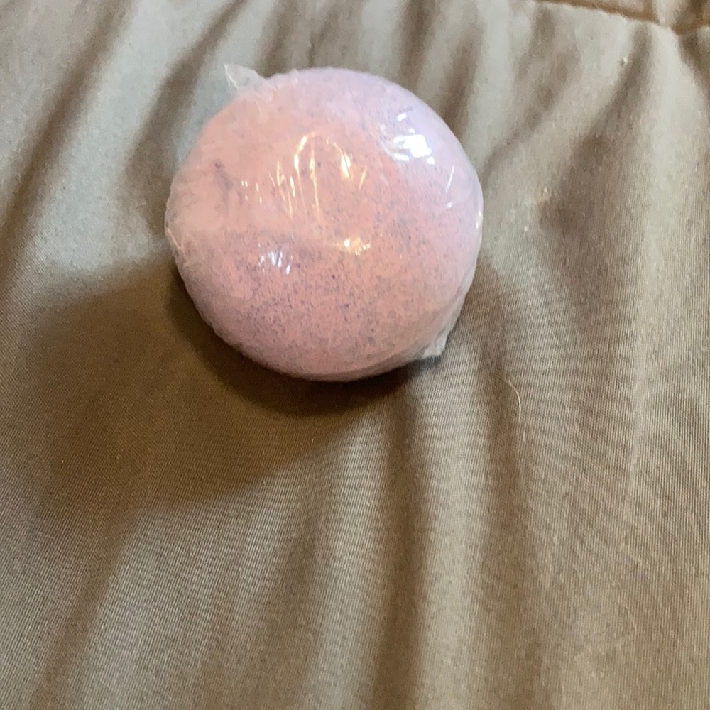 blue pink and purple bath bomb